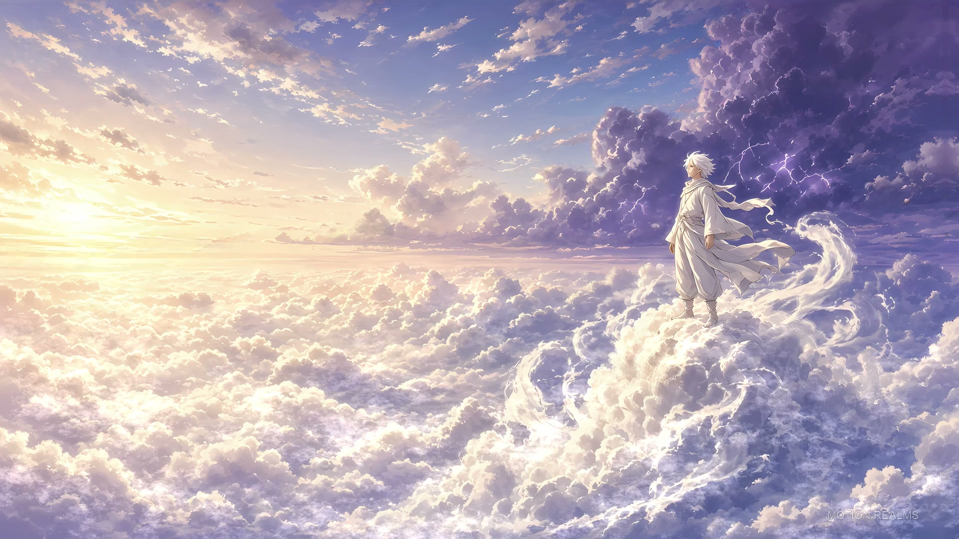 ANIME Above the clouds live wallpaper