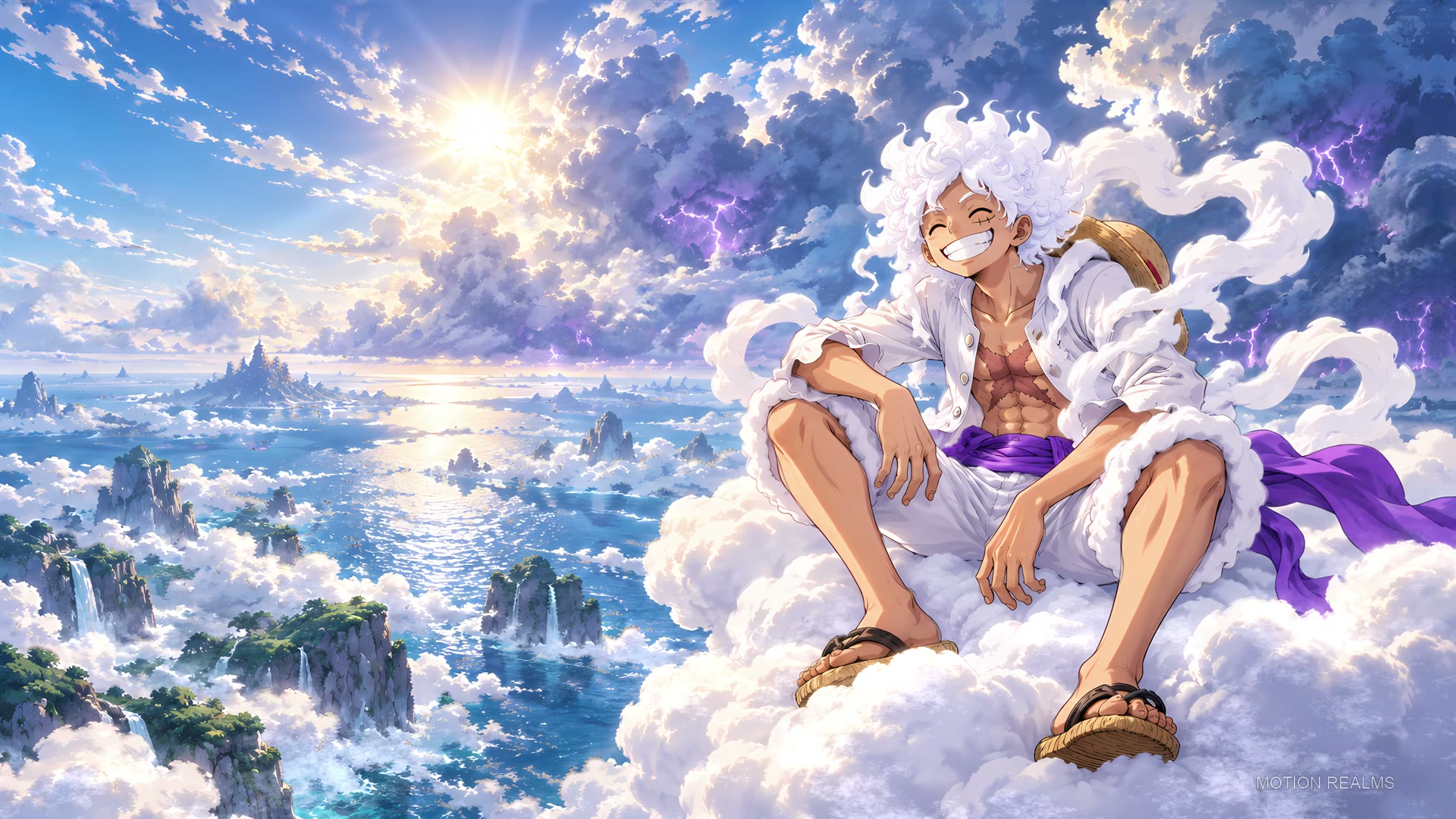 ANIME Gear 5 above the clouds live wallpaper