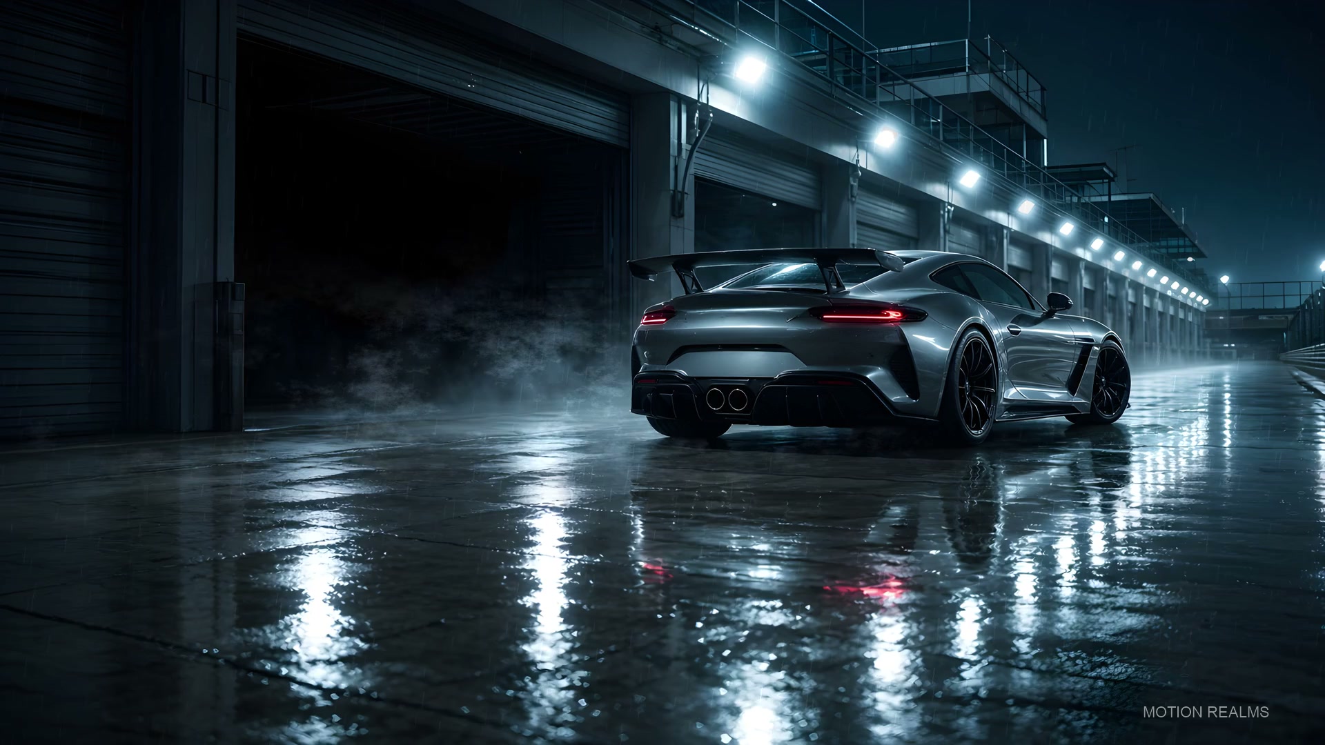CARS Pit lane after rain live wallpaper