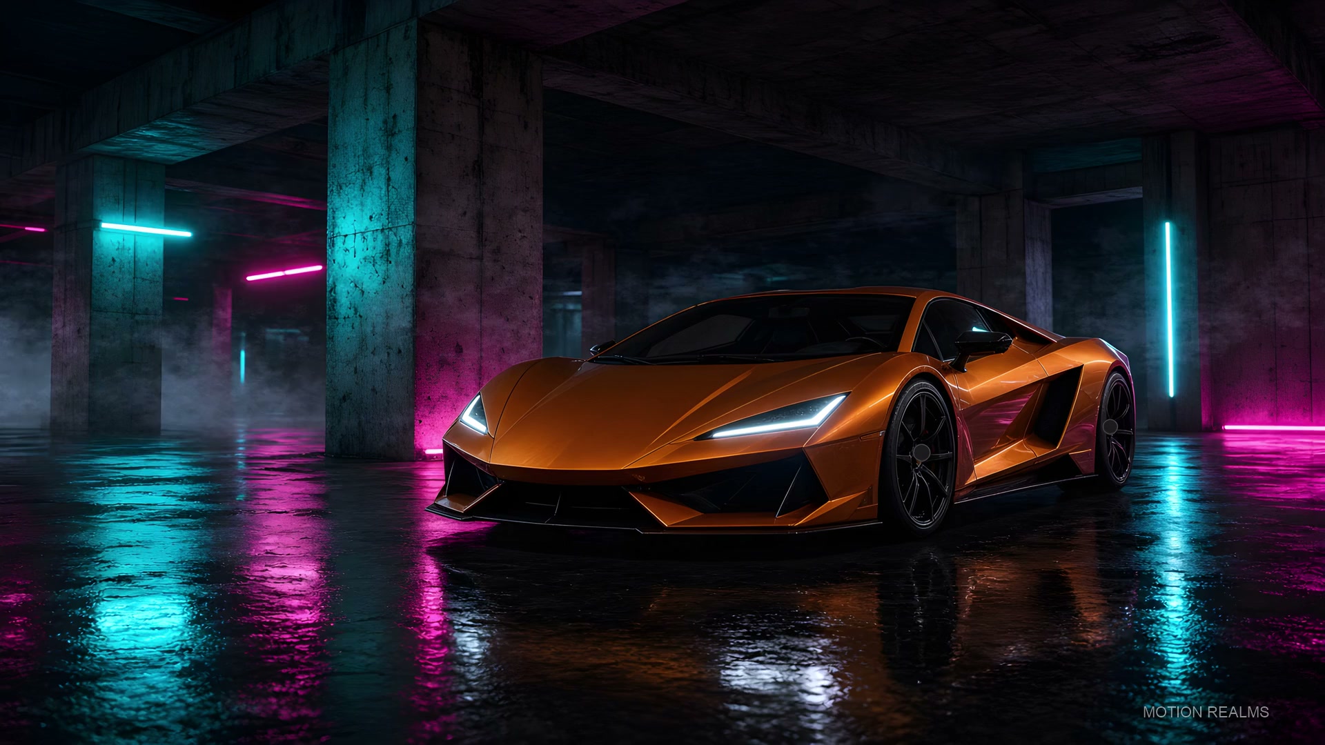 CARS Neon underpass live wallpaper