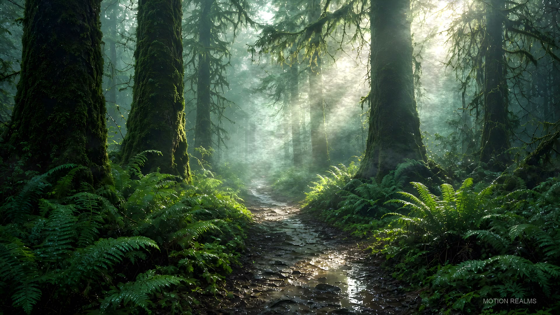Nature Forest after rain live wallpaper