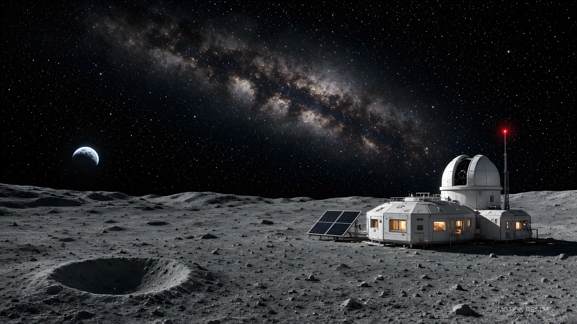 Space Lunar observatory live wallpaper